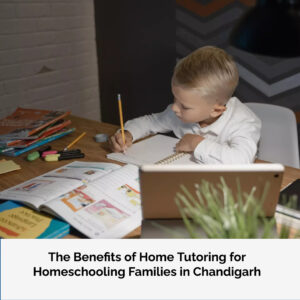 A happy homeschooling family with a tutor and books.